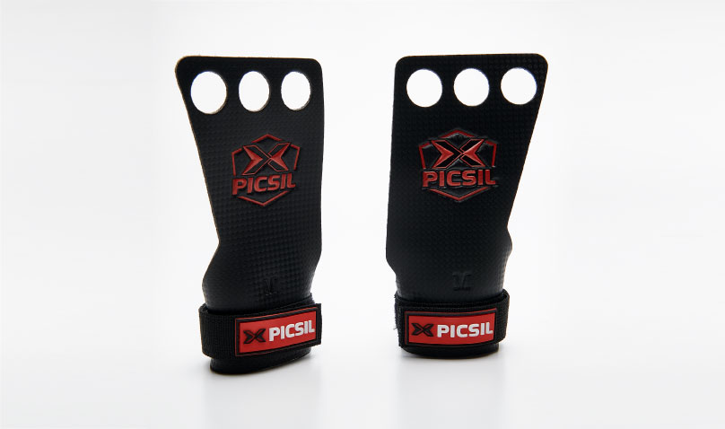 Picsil Rx Grips 3 Holes Black trzy czerwone (Rx), Accessories \ Training \  Grips Święta (ukryty) \ Prezenty dla Crossfitera \ Prezenty do 200 zł  Święta (ukryty) \ Dla kogo? \ Dla Gimnastyka Producers